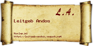 Leitgeb Andos névjegykártya